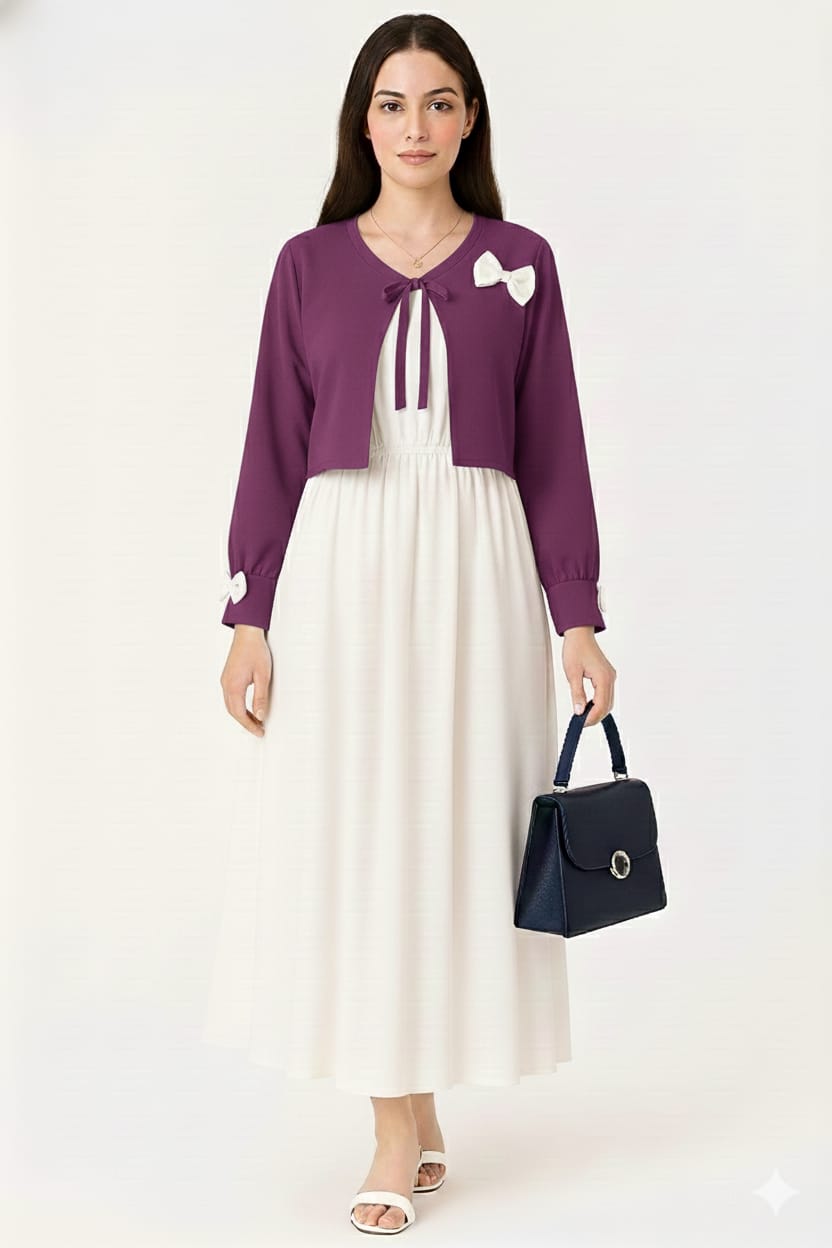 Beautiful Bow coat maxi