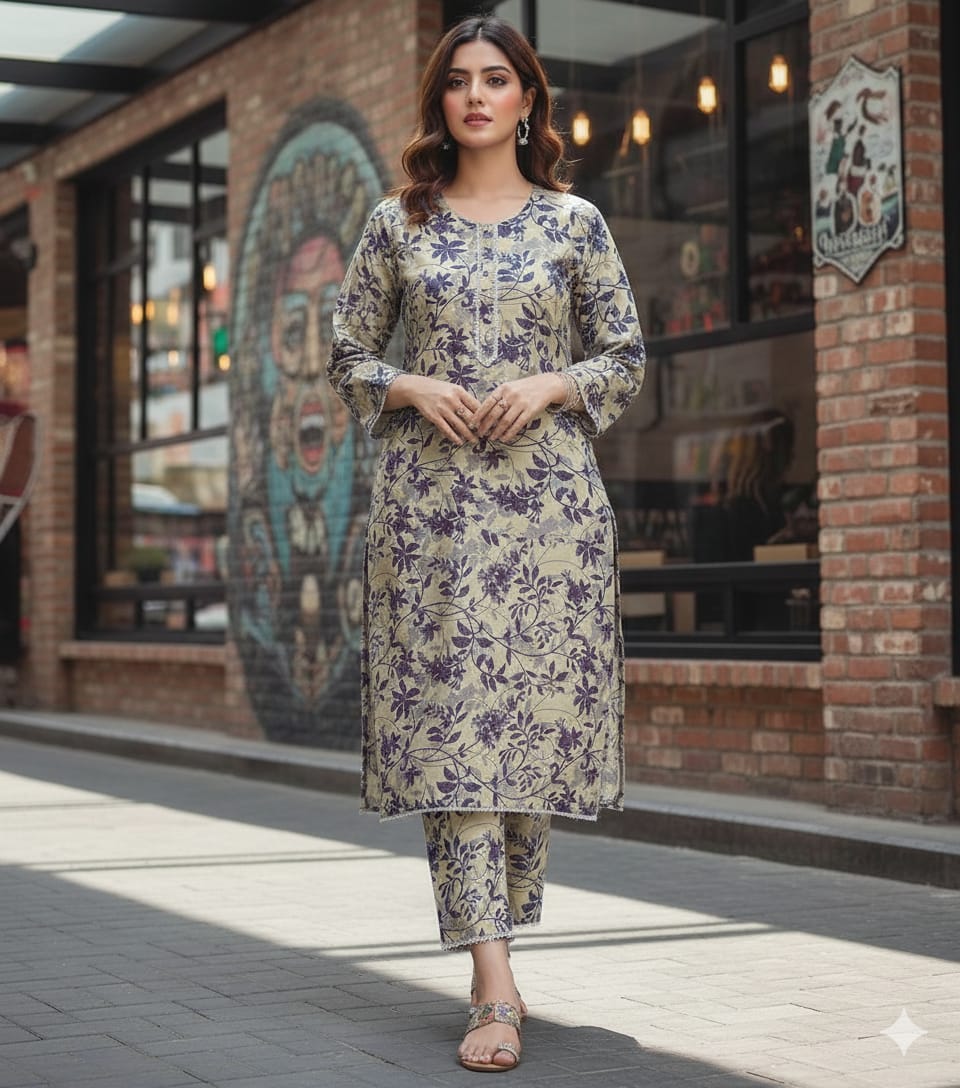 Digital Cotton Stitched 2pc Suit S M L XL