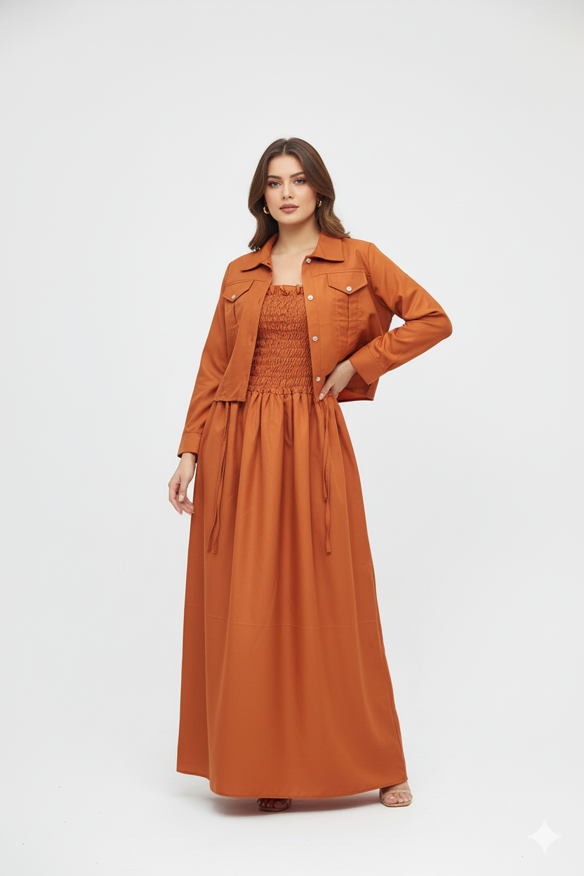 Jacket maxi LIGHT ORANGE