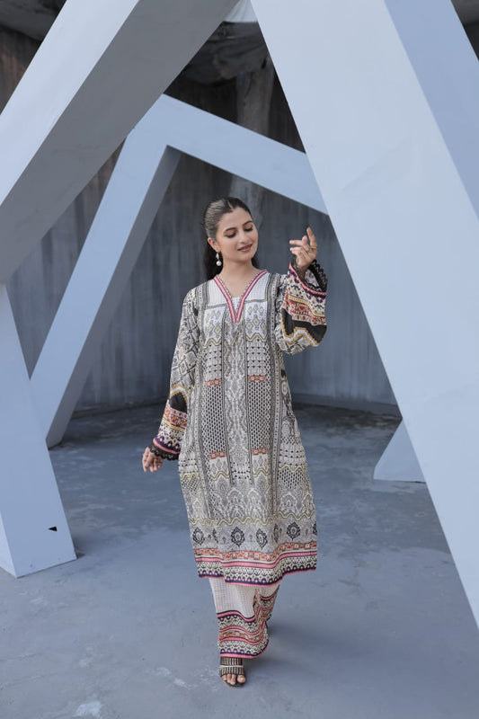 Ash Gary Digital Print 2pc Cord Set Mid Session Stuff Price 2699/-