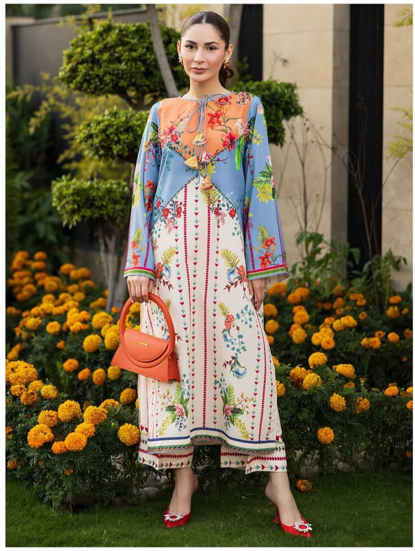 SUNSET BLOOM Co-Ord Set – Silky Lawn 2-Piece (