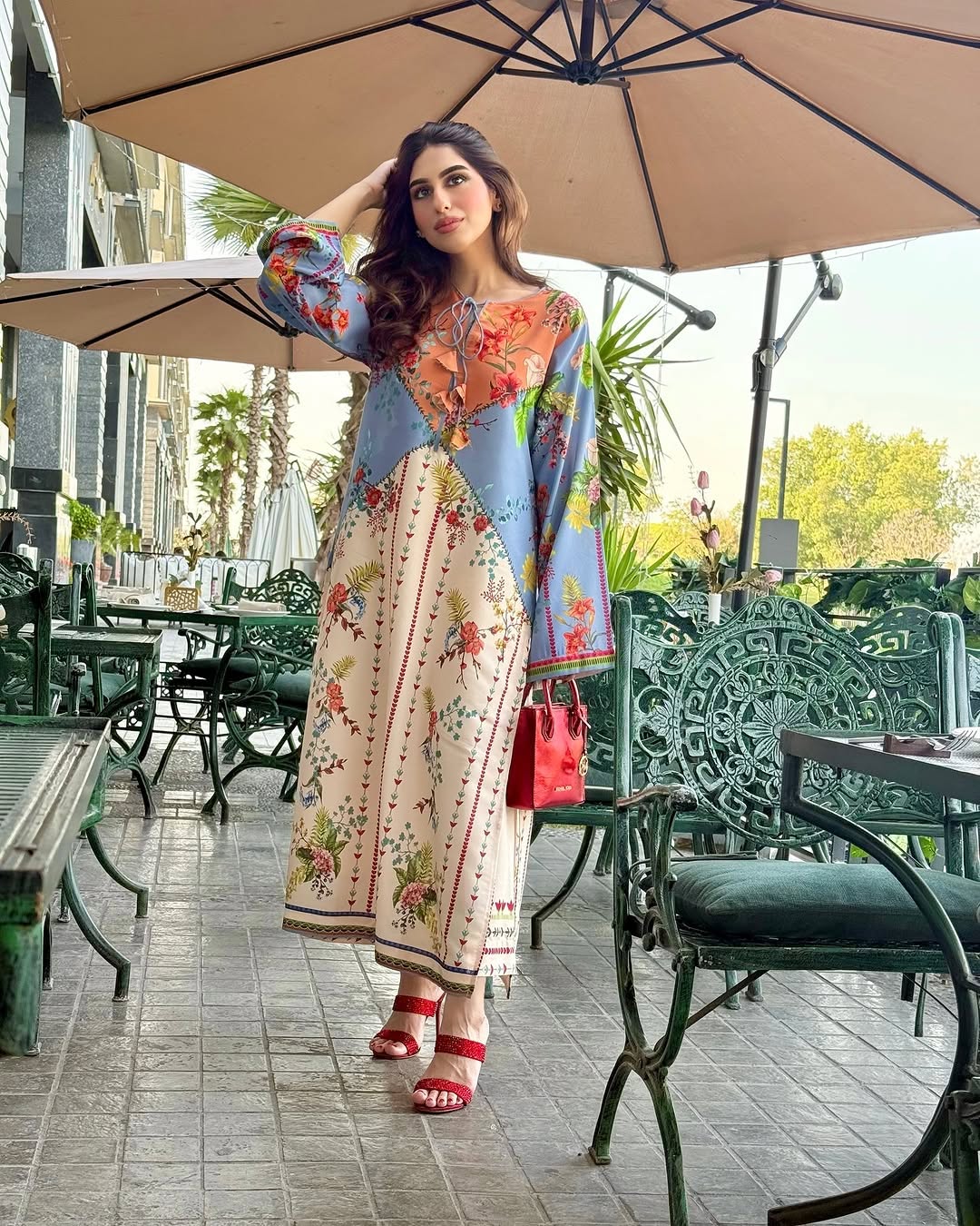 SUNSET BLOOM Co-Ord Set – Silky Lawn 2-Piece (