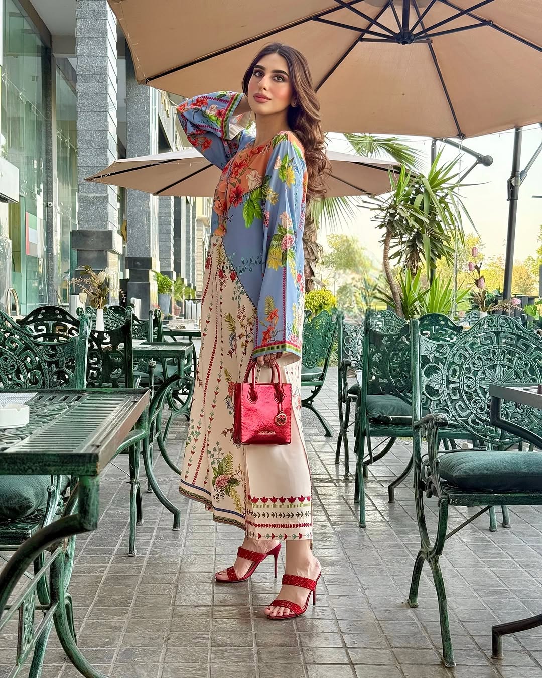 SUNSET BLOOM Co-Ord Set – Silky Lawn 2-Piece (