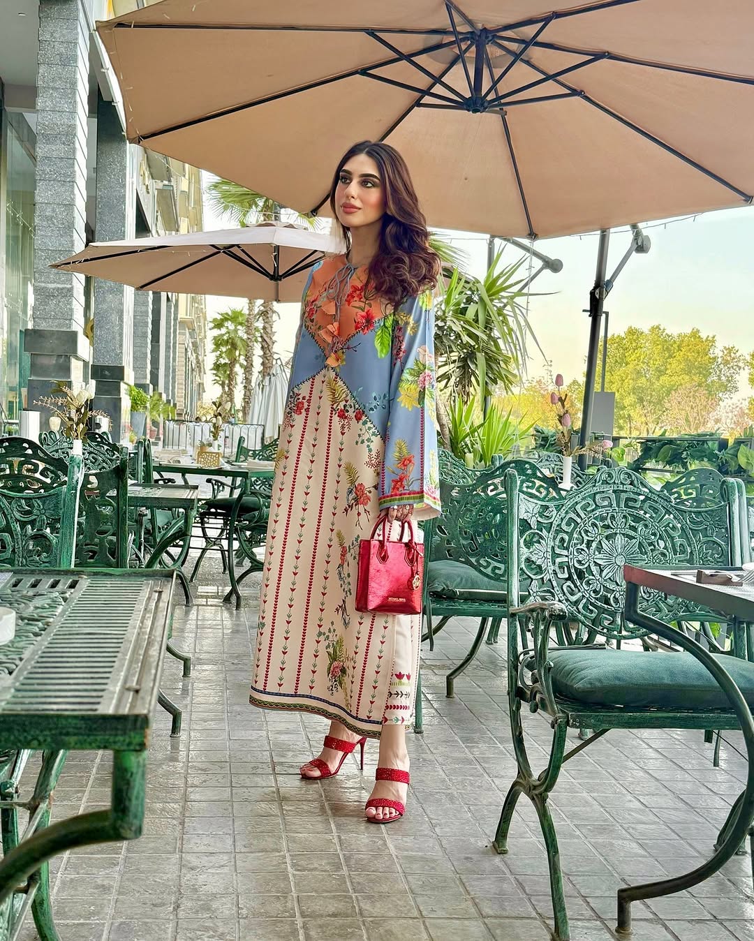 SUNSET BLOOM Co-Ord Set – Silky Lawn 2-Piece (