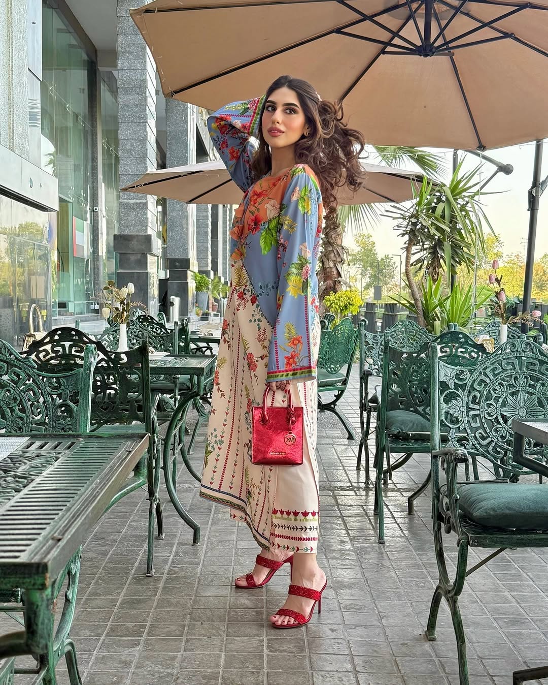 SUNSET BLOOM Co-Ord Set – Silky Lawn 2-Piece (