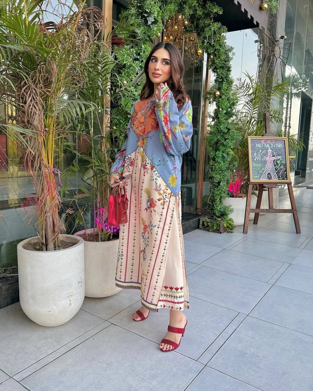 SUNSET BLOOM Co-Ord Set – Silky Lawn 2-Piece (