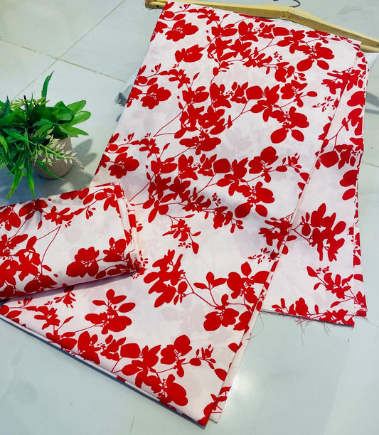 Summer Cotton UnStitched 2pc Suit