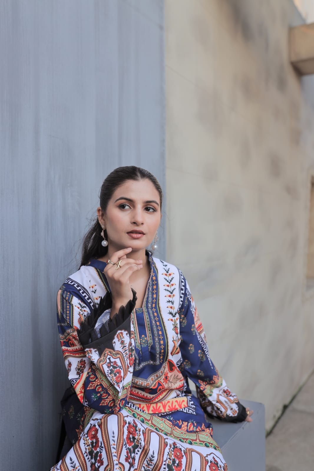Blue Digital 2 Pcs Cord Set Mid Session Stuff Silky Lawn Price 2699/-
