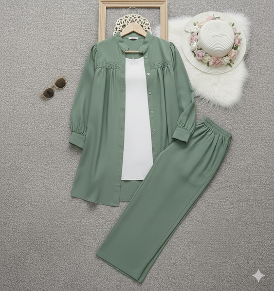 TRENDY CORD STYLE SAGE GREEN