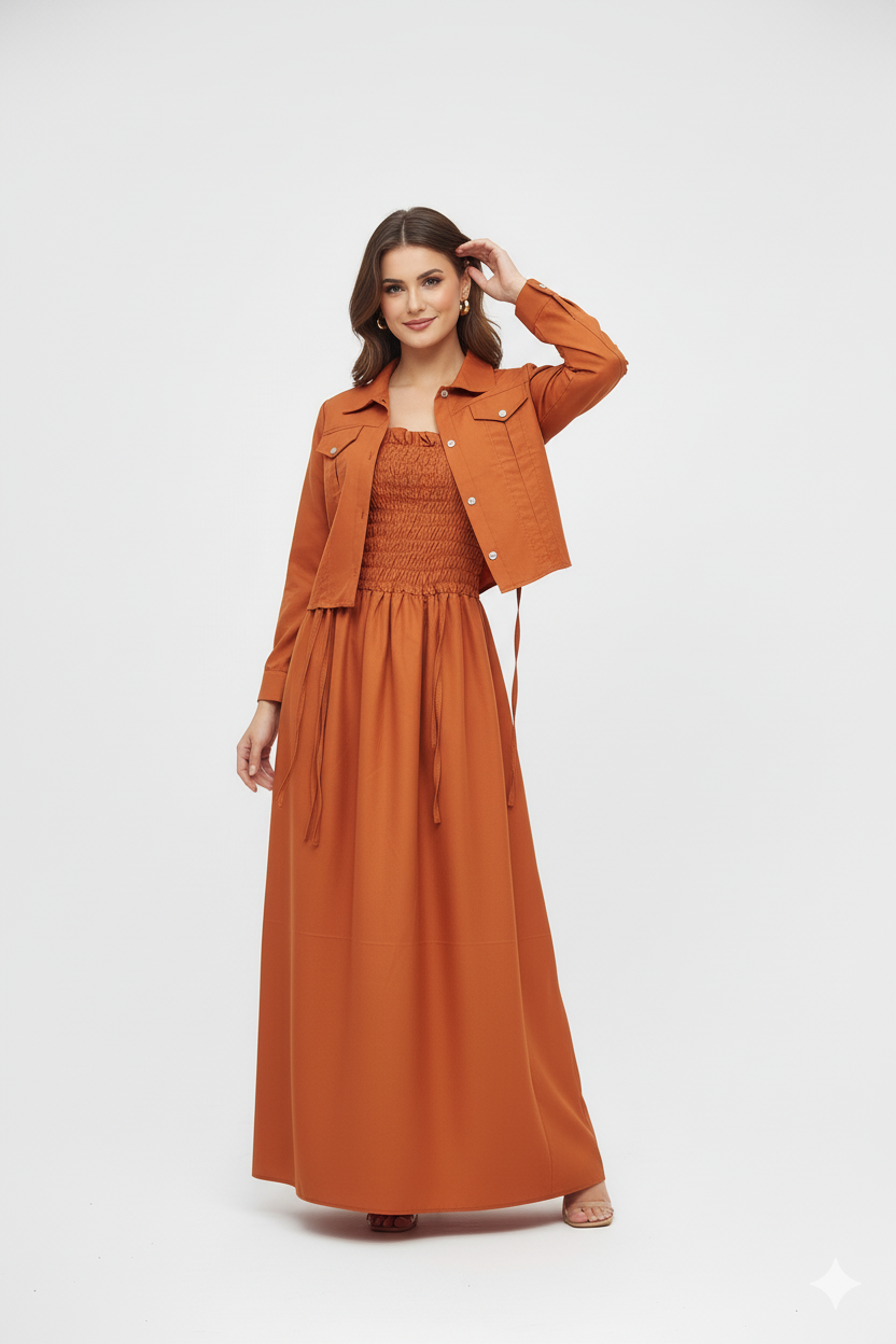 Jacket maxi LIGHT ORANGE