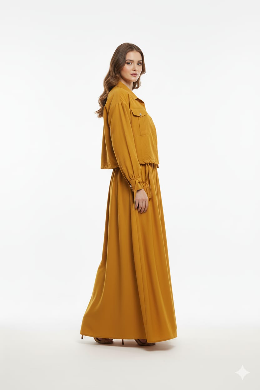 Jacket style Maxi MUSTURD