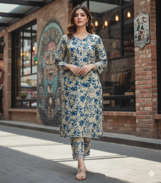 Digital Cotton Stitched 2pc Suit S M L XL