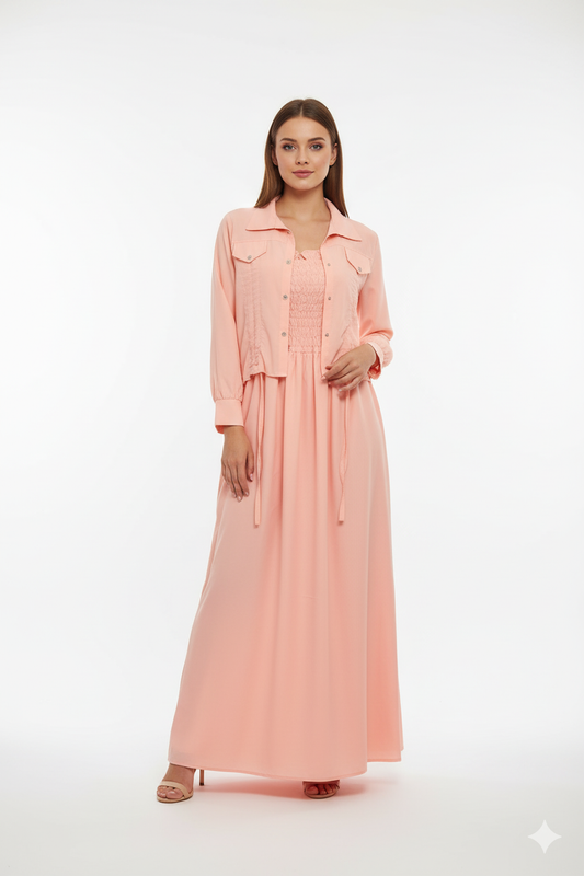 Jacket maxi TEA PINK