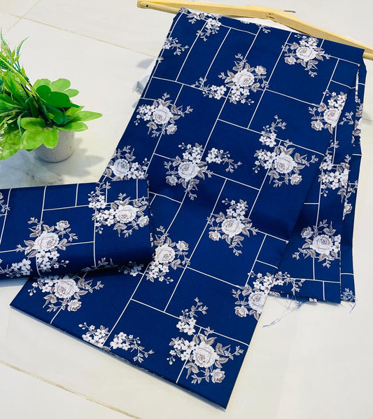 Micro Polo Cotton Digital Print UnStitched Suit