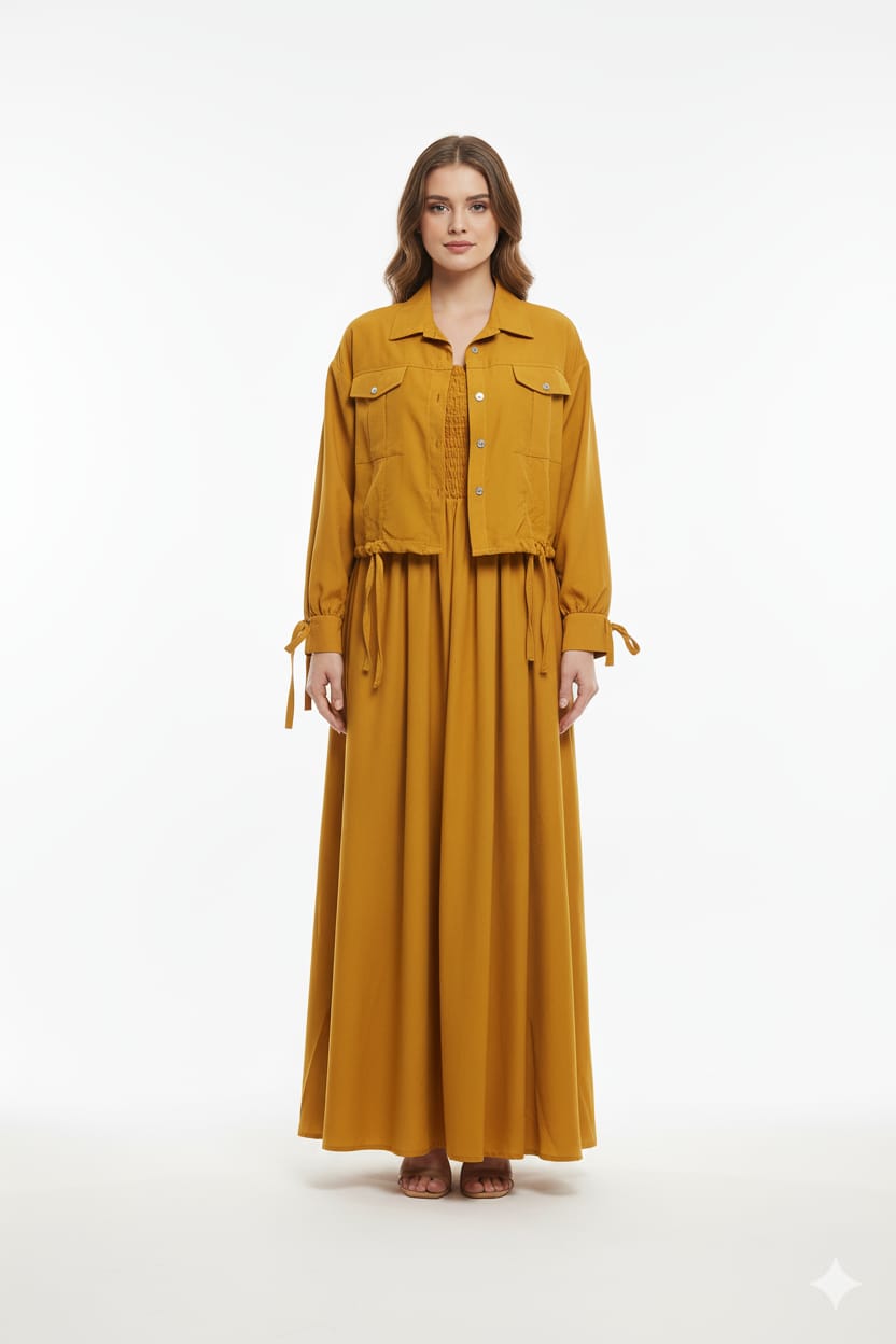 Jacket style Maxi MUSTURD