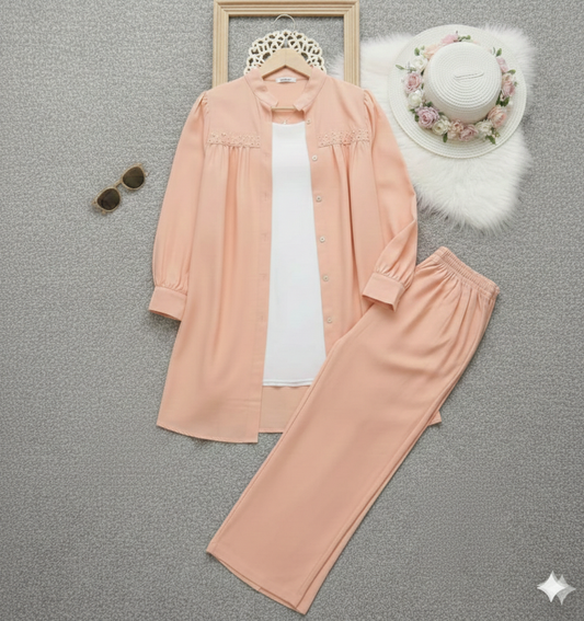 TRENDY CORD STYLE PEACH