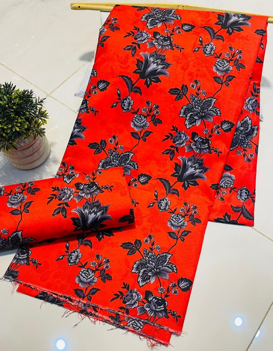 Micro Polo Cotton Digital Print UnStitched Suit