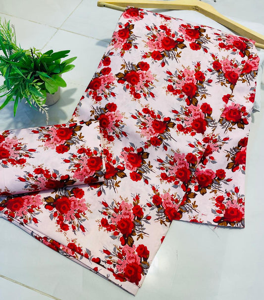 Micro Polo Cotton Digital Print UnStitched Suit