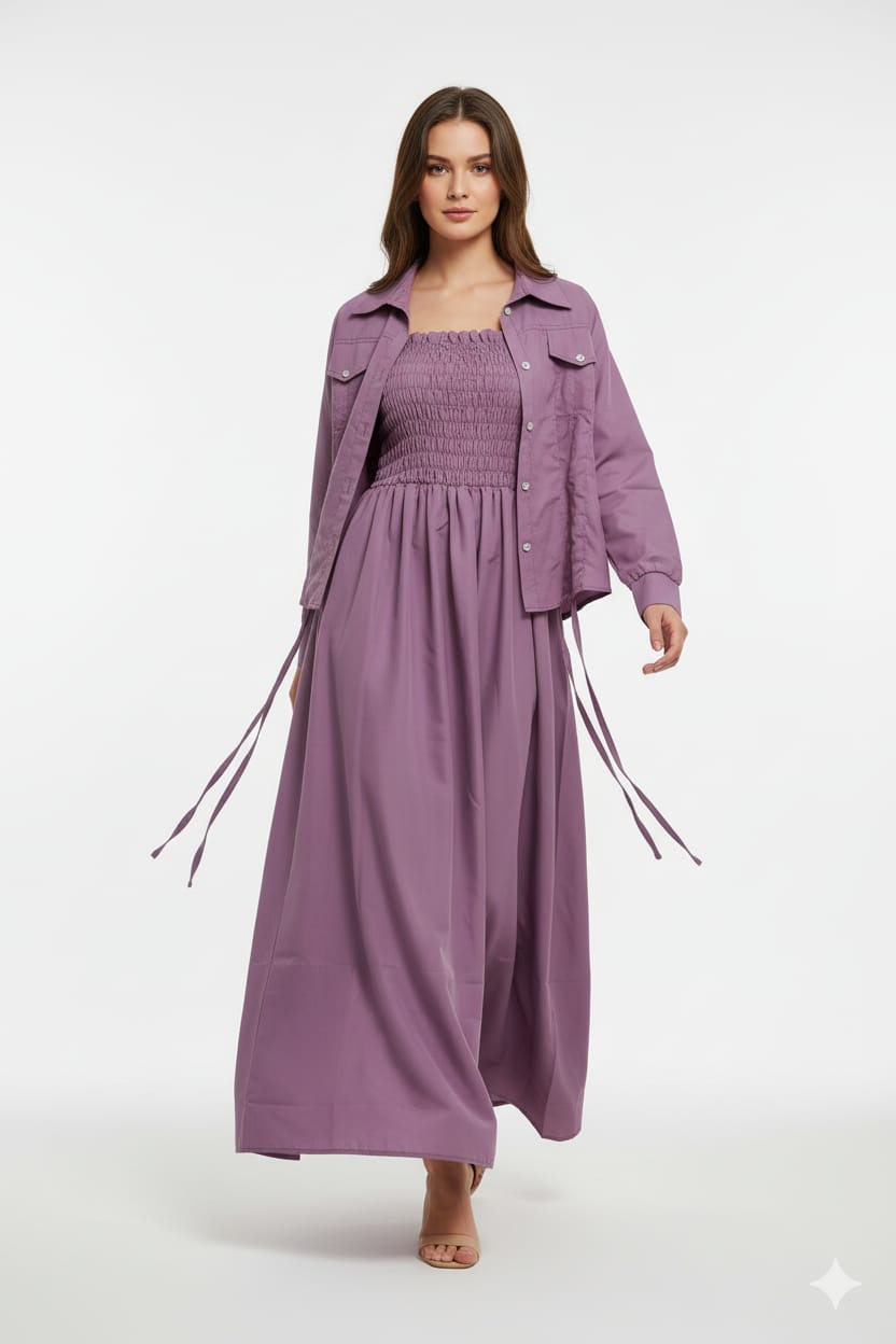 Jacket style Maxi LAVENDER