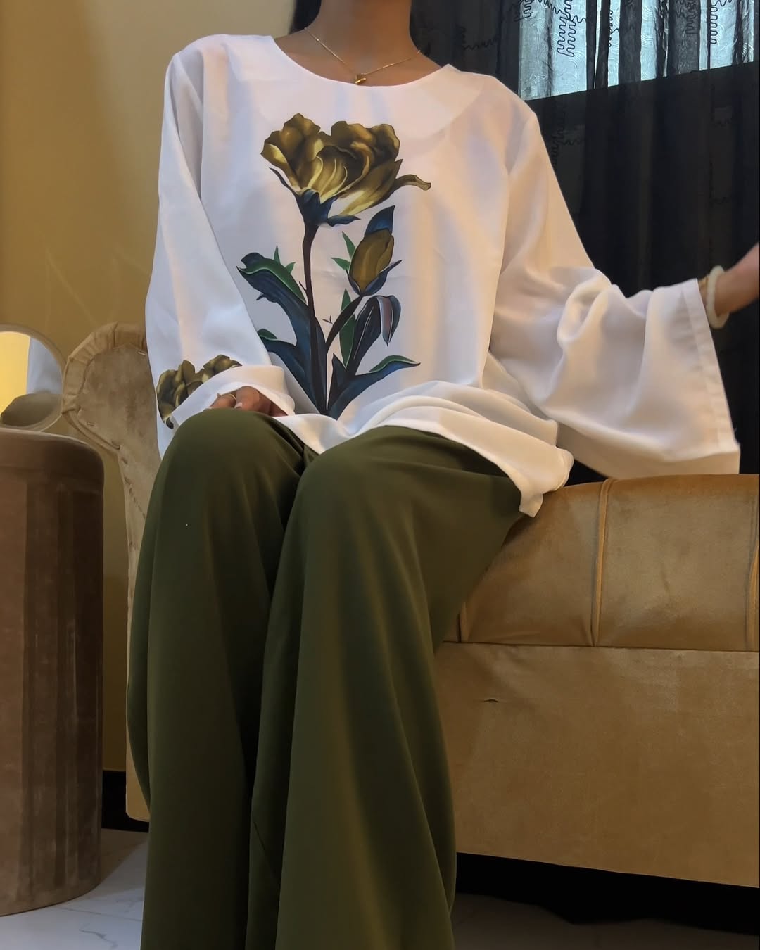 Western Thailand Co-Ord set Silky Lawn Mid Session Stuff