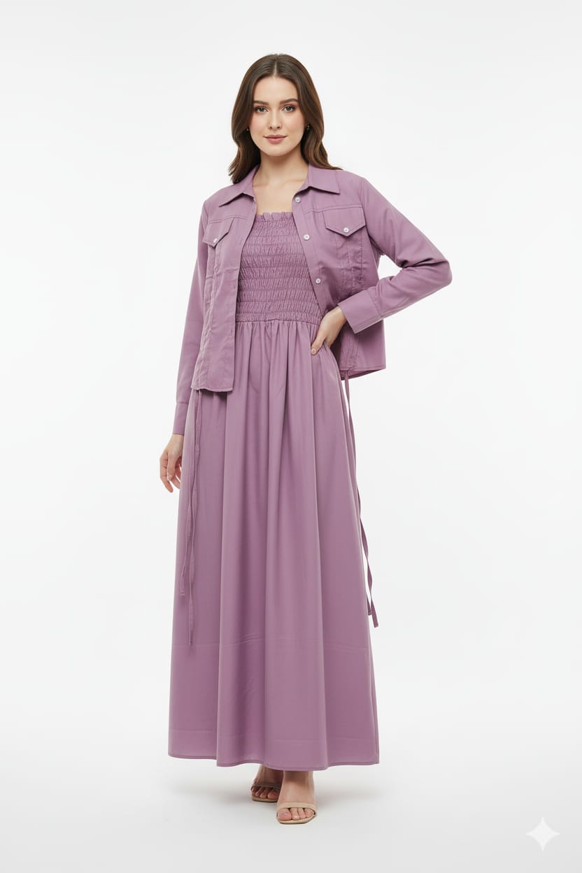Jacket style Maxi LAVENDER