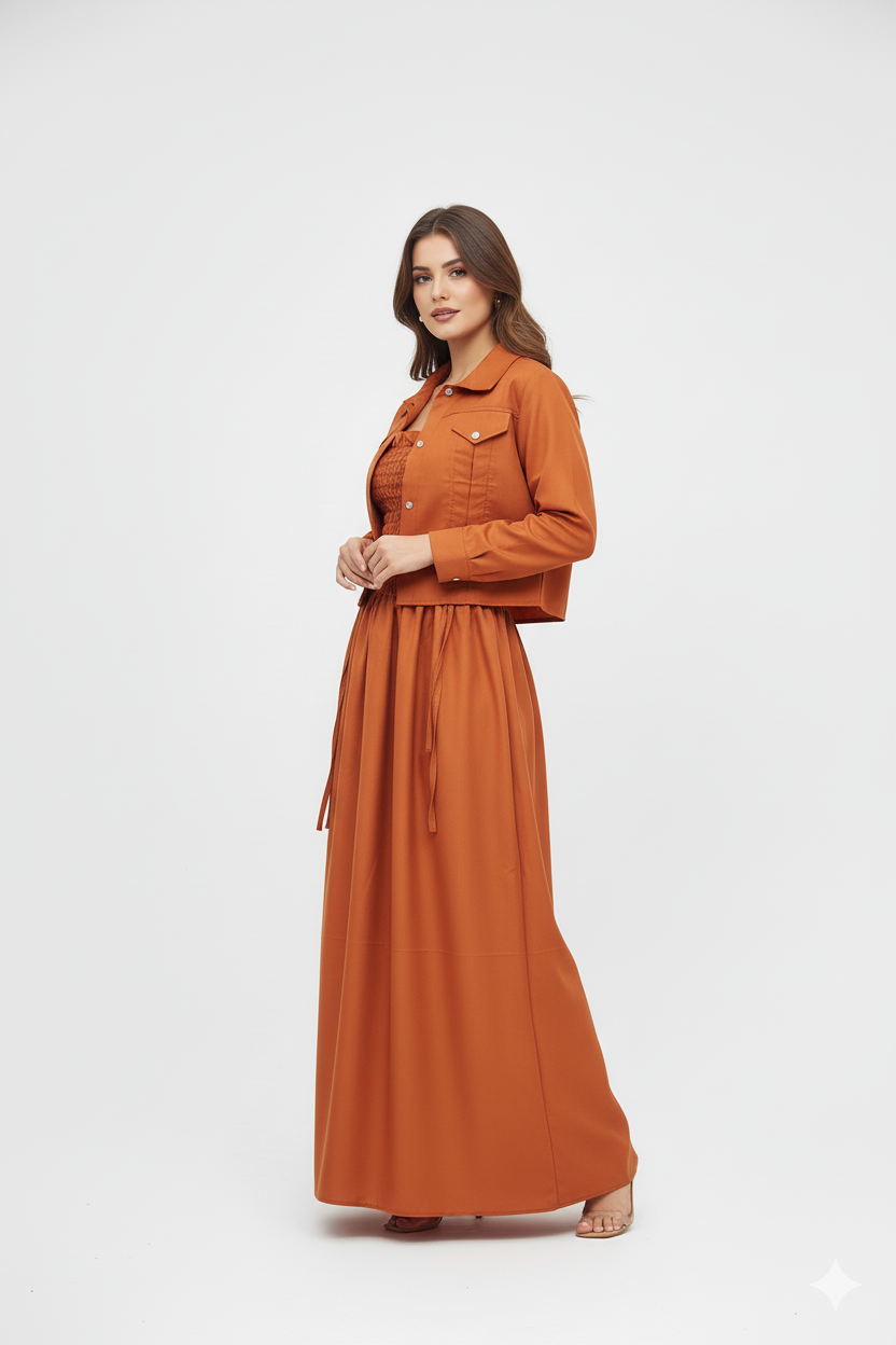 Jacket maxi LIGHT ORANGE